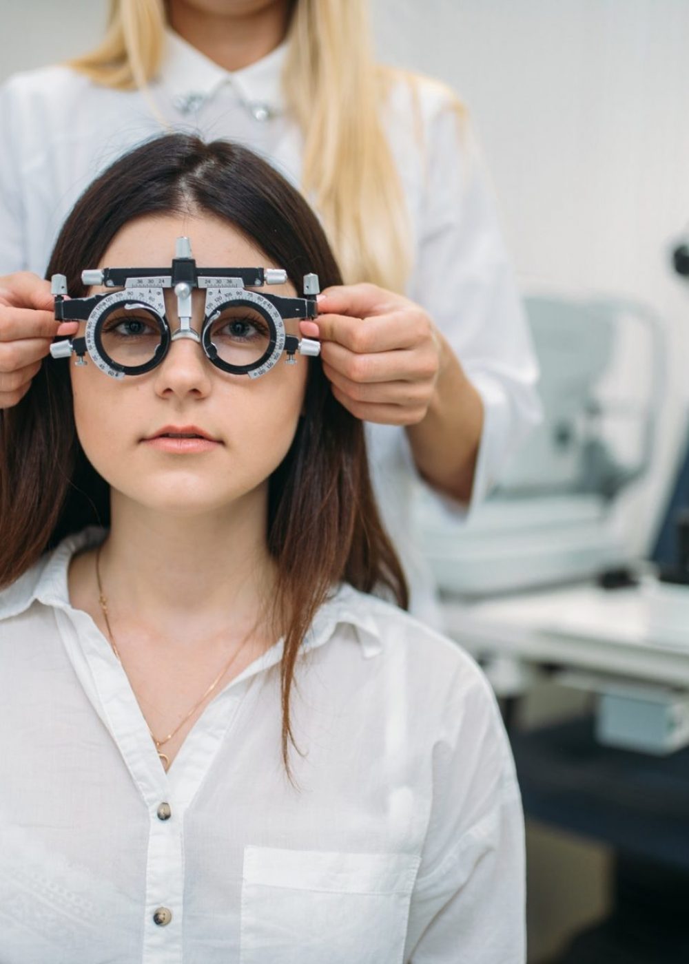 Eyesight test, optician cabinet, vision diagnostic